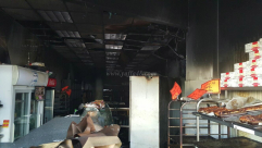 حريق داخل مخبز في مدينة اللد دون وقوع إصابات 